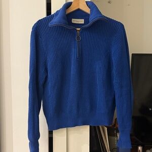 Blue Half-Zip Sweater